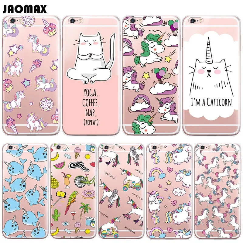 Cute Cartoon Animal Unicorn Cat Flamingo Case For iPhone 6
