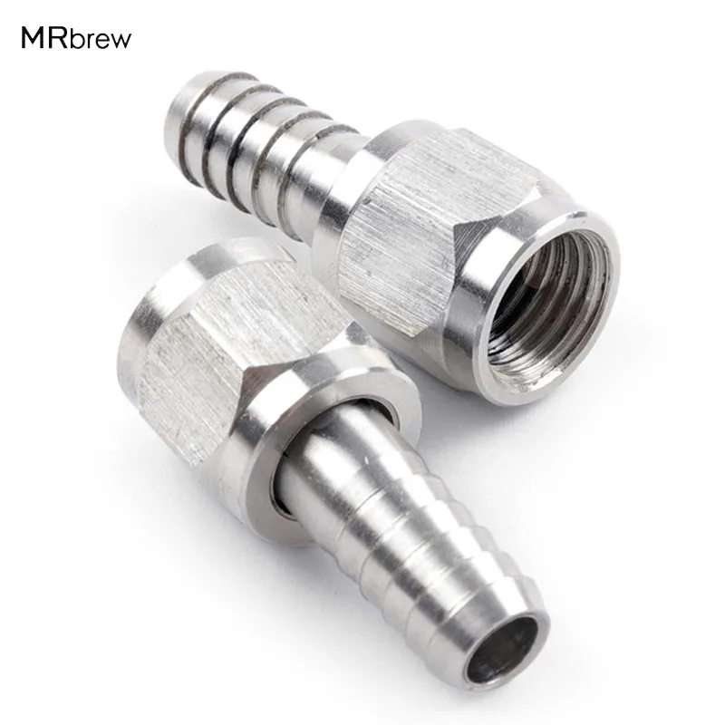 

Stainless Steel 304 Barbed Swivel Nut, 5/16" ID, Ball Lock MFL Pin Lock Disconnect fitting, Manifold fitting, 2pcs/lot