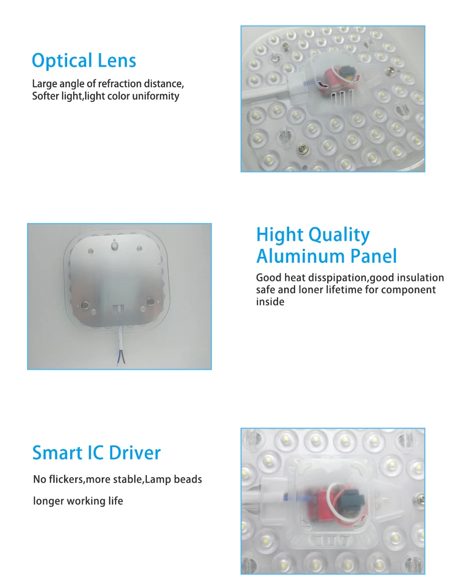 Ceiling Lamps LED Module Light AC220V 230V 240V 12W 18W 24W Replace Ceiling Light Lighting Source Convenient Installation