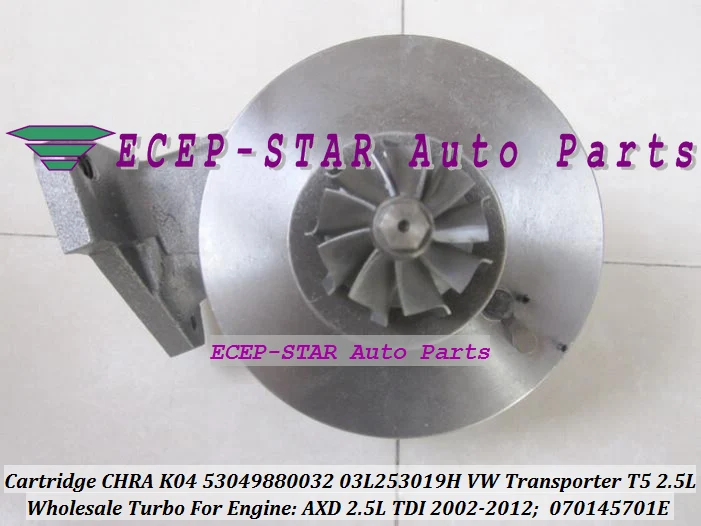 Turbo Cartridge CHRA K04 53049880032 53049700032 03L253019H 070145701E Turbocharger For VW Transporter T5 TDI AXD 2.5L 2002-2012 720931 (6)