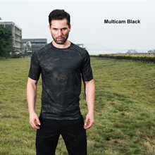Камуфляжная, с расцветкой Мультикам быстросохнущая тактическая рубашка с короткими рукавами легкая усиленное сжатие рубашка сетка дышащая футболка