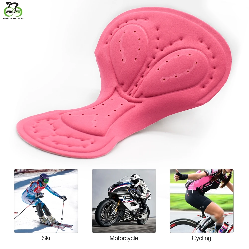 

WOSAWE Women's Cycling Gel Pad Female Bike Sportwear Breathable Hole Riding Base Cushion Outdoor Lady Bike Underwear 3D Gel Pad