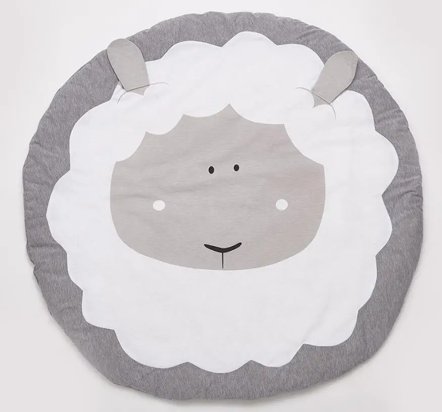 sheep 90 см детские животные моделирование игры коврики круглый ковер коврик хлопок ползание одеяло пол ковер для детской комнаты украшения BK005 - Цвет: sheep