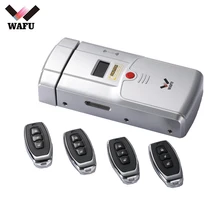 Wafu Невидимый электронный дверной замок беспроводной пульт дистанционного управления Opeing с двумя цепями разблокирован для домашней безопасности