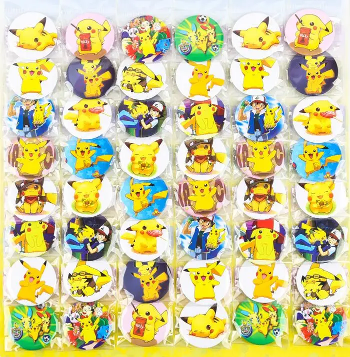 

New 48pcs/set Japanese anime Ball Pin Badges,Round Brooch Badge Kids Clothing Accessories 4.5 cm Free Shipping Z-9