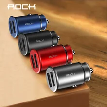 Автомобильное зарядное устройство Rock 5 В 4,8 а с двумя usb-портами для iPhone, samsung, huawei, Xiaomi, быстрое автомобильное зарядное устройство для телефона, автомобильное зарядное устройство с USB для путешествий