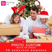 Era 5D DIY Полная Алмазная вышивка для фото на заказ, мозаичный алмаз с набор со стразами, 3D Алмазная живопись, год, Рождество