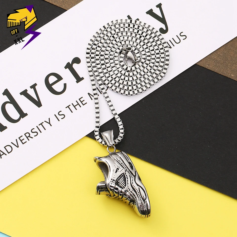 carving 3d shoes necklaces