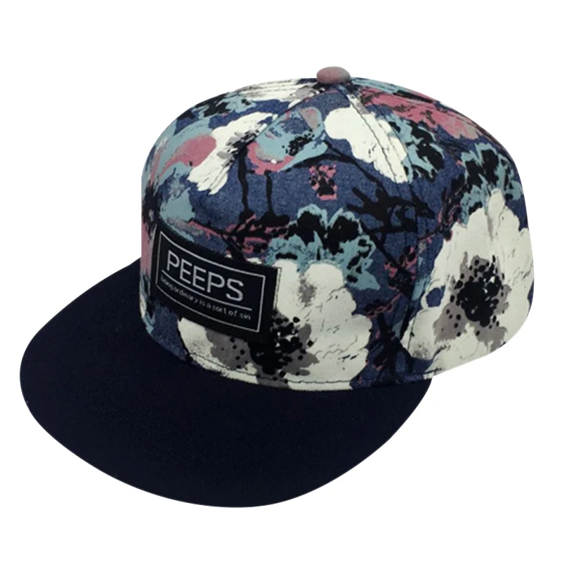 floral flat brim hat