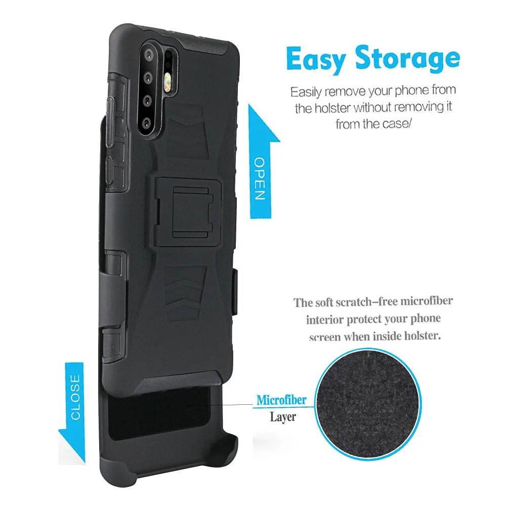 Heavy Duty Impact Rugged Swivel Belt Clip Armor Case Cover sfor Huawei P30 Pro Phone Capa Coque Shockproof Case sFor Huawei P30  (3)