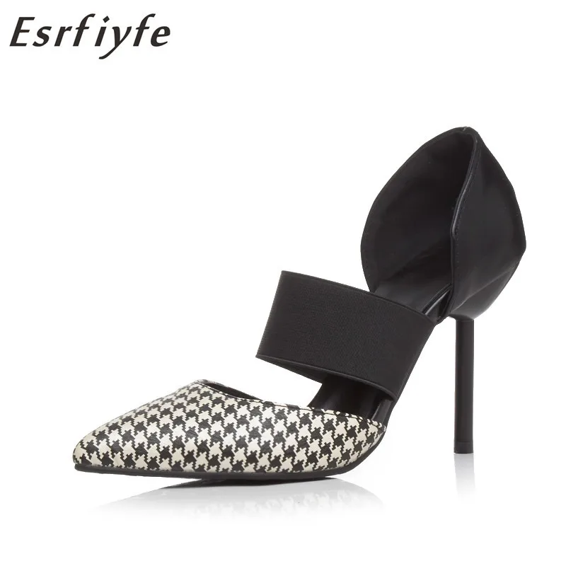 

ESRFIYFE 2018 Spring Autumn New Style Simple and Smooth Design Makes Shoes More Concise Women Thin Heels Sexy Party Sandals