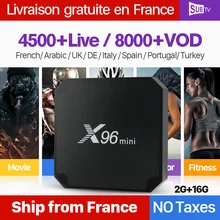 X96 mini Android 7.1 IPTV France Box 1 Year SUBTV Code Arabic French IPTV Box 2G 16G X96mini IP TV Box Belgium Turkish Portugal 