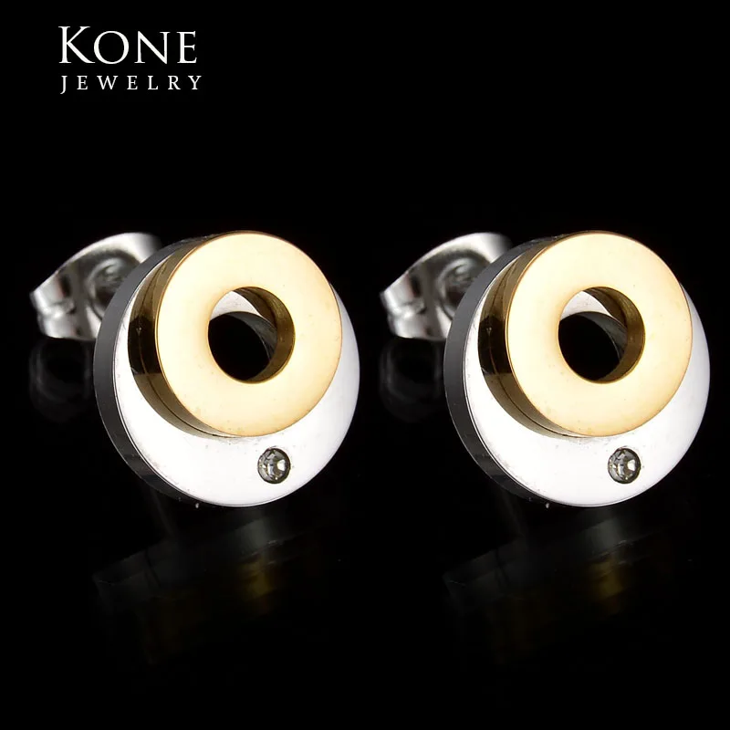

Simple Top Quality Stud Earrings Crystal Stone Stainless Steel Earring For Women Birthday Gift Wholesale Drop Ship