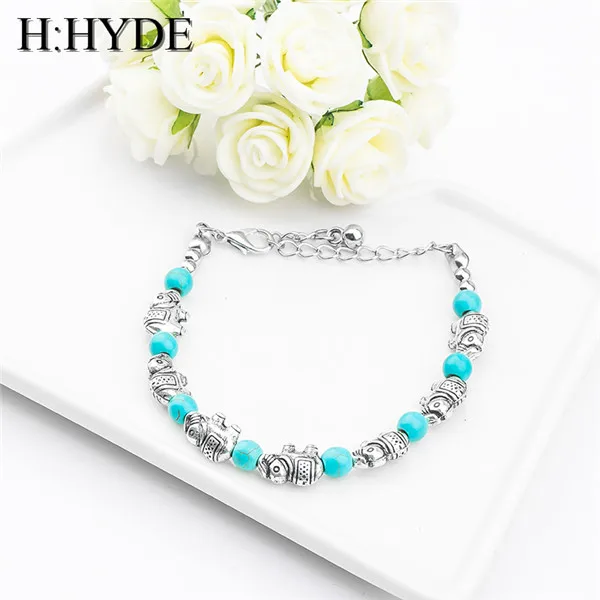 H: HYDE Della Boemia di Modo elegante brillante forma di elefante di Pietra Natu H: HYDE Della Boemia di Modo elegante brillante forma di elefante di Pietra Natu