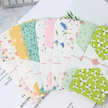 

50pcs/lot Flower plant envelope writing paper stationery kawaii birthday christmas cpostcard Gift cards to friends