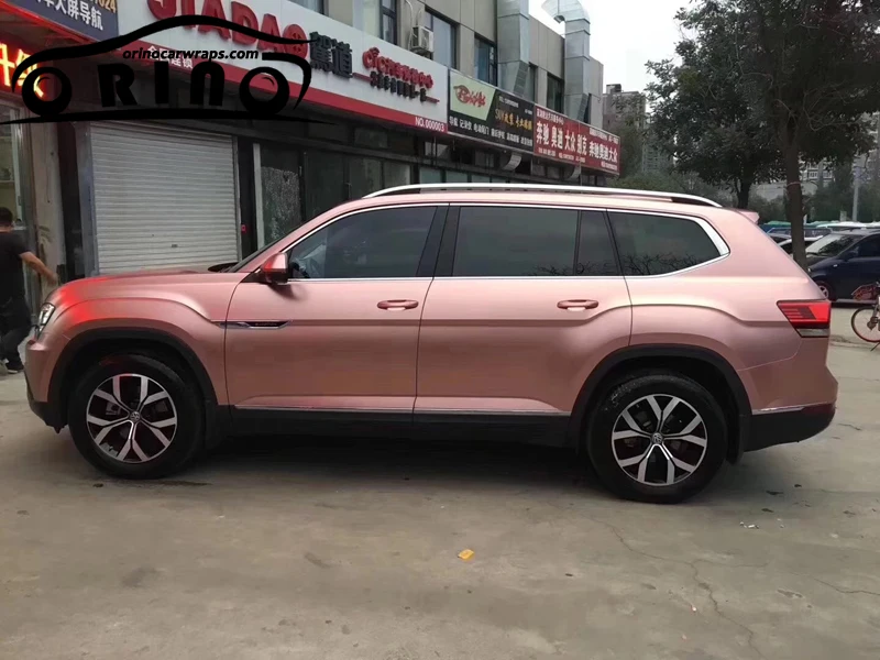 Pearl Metallic Rose Gold Vinyl Film Wrap-1