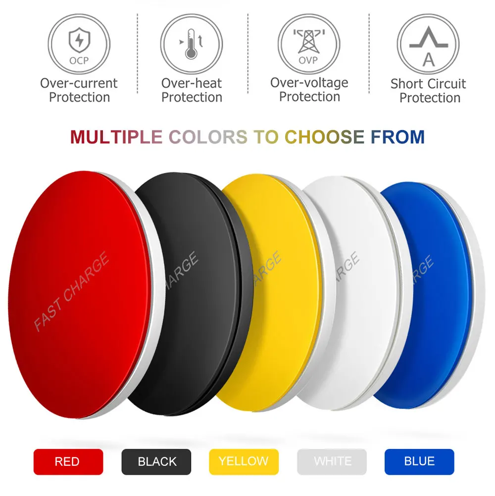 Ascromy 15W Fast QI Wireless Charger Pad For Huawei P30 Pro Mate 20 Pro Xiaomi Samsung Galaxy S10 Plus iPhone Induction Charging (2)