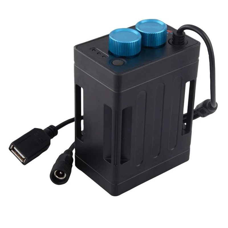 

Waterproof DIY Removable Battery Pack Case USB Output 5V For Mobile Phone & DC Output 8.4V For Bike Lights Not Include Battery