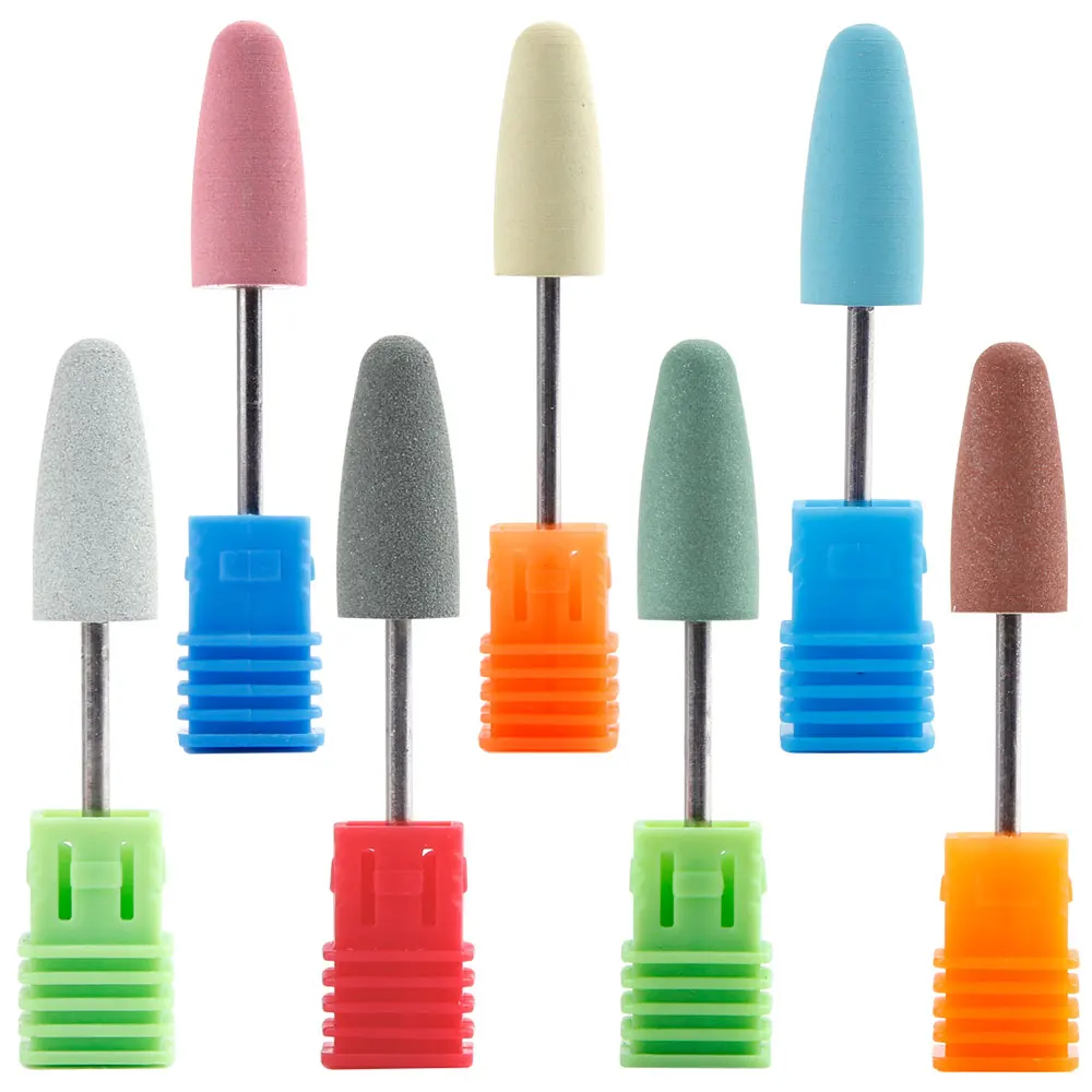

Silicone Ceramic Nail Drill Bit Polisher Rubber Remover Electric Manicure Machine Tools Milling Cutter Griding Buffer Nail File