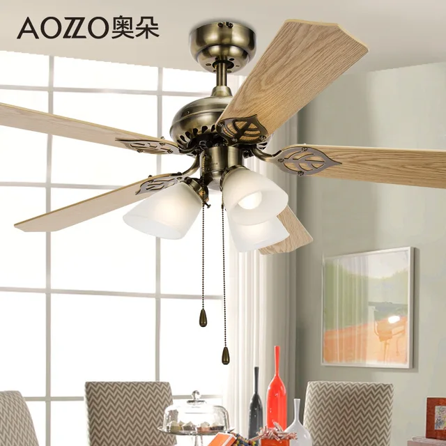 Ao Duoou Style Antique Ceiling Fan Light Minimalist Living Room