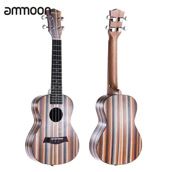 

Good Quality ammoon 24" Acoustic Wooden Soprano Ukulele Ukelele Uke 18 Frets 4 Strings Okoume Neck Rosewood Fingerboard