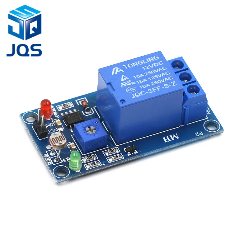 

DC 5V 12V Light Photoswitch Sensor Switch LDR Photoresistor Relay Module Light Detection Photosensitive Sensor Board