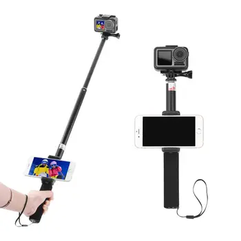

Black Handheld Extension Selfie Stick Phone Clip for DJI Osmo Action Sports Camera Accessories Photography Tools