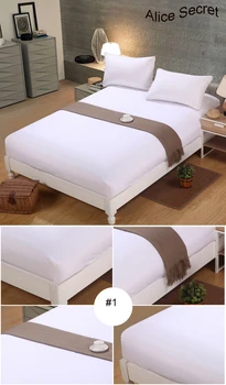 

1pc 100%Polyester Fitted Sheet Mattress Cover Solid Color Bedding Four Corners With Elastic Band Bed Sheet