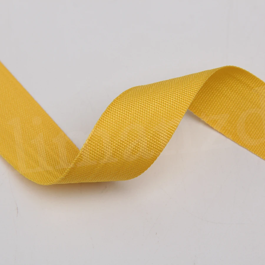 Buy yellow color thin polyester ribbon strap bias tape ribbon 20mm 23mm for