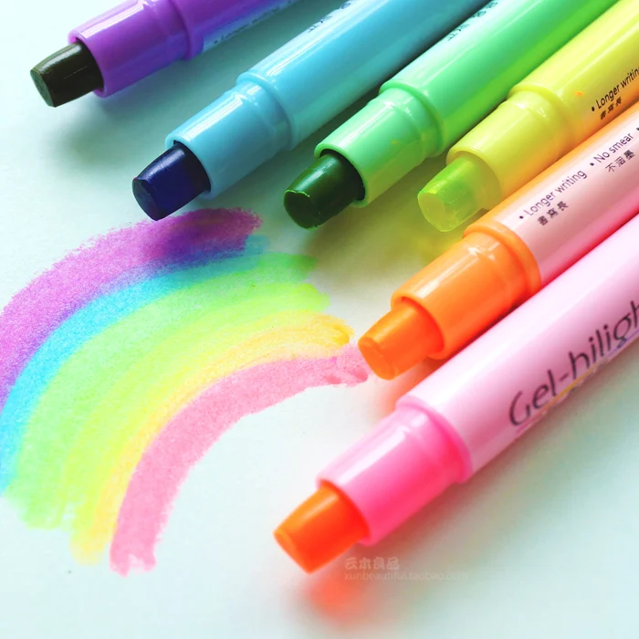 Cute Korean stationery creative highlighter color solid jelly memo