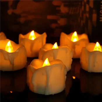

Pack of 6 Flameless Candles with Timer, Battery Electronic bougie mariage,Tealights anniversaire,6 hours on,18 hours off