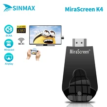 HDMI wifi Дисплей приемник ключ Mirascreen K4 адаптер мини ПК с системой андроида и ТВ Miracast обмена потоковыми мультимедийными данными(Airplay) dnla для apple ios Android