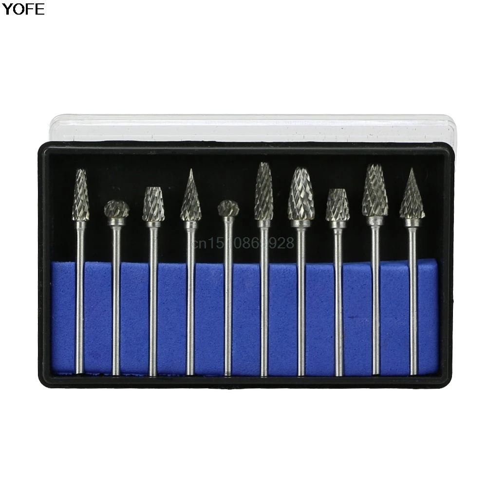 1Set Drill bit Fit MARATHON 2.35*6mm Tungsten Steel Burs Dental Lab Burrs Tooth Drillin Drill