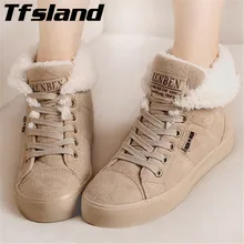 New Women Winter Faux Suede Leather Warm Plush Ankle Boots Autumn Women Shoes Fur Snow Boots