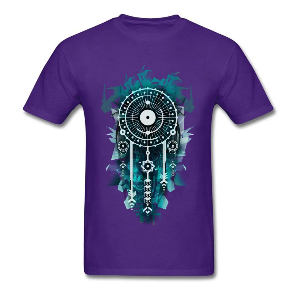 DreamCatcher Funky Custom Tees O-Neck Thanksgiving Day Cotton Short Sleeve T-Shirt for Men Europe Tops Shirts Drop Shipping DreamCatcher purple