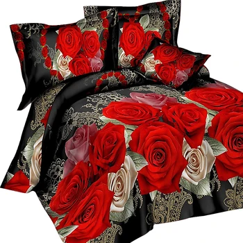

Urijk 3/4PCS 3D Print Leopard Tiger Rose Lion Flower Soft Bedding Sets Duvet Cover Bed Set Pillowcase Queen Size Dorp Shipping