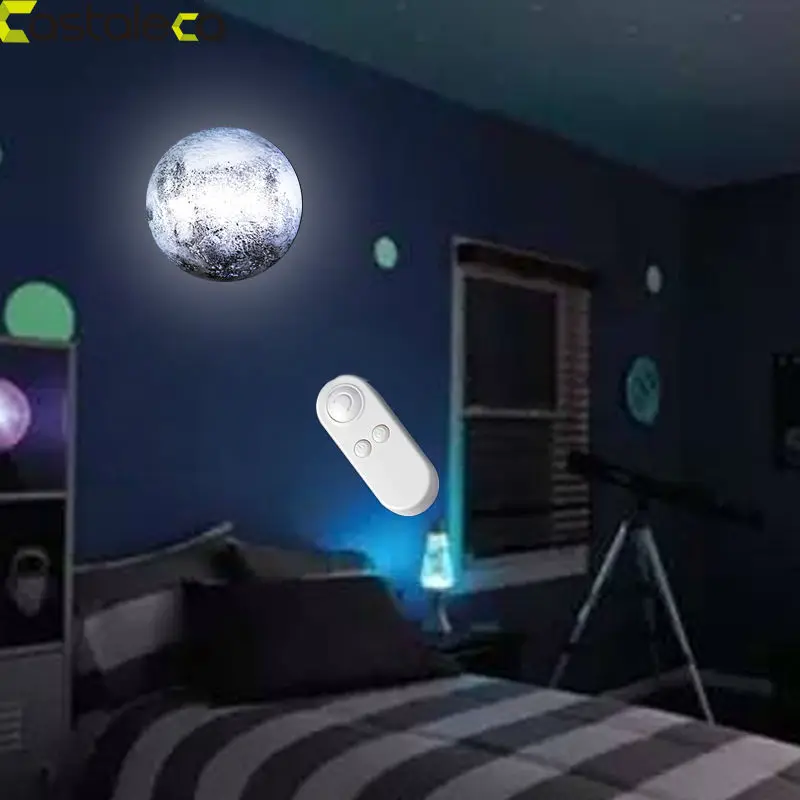 Castaleca Battery Power Night Lamp Abs Moon In My Room Wall