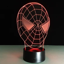 Hot sale Spiderman Colorful gradient font b 3D b font night font b light b font