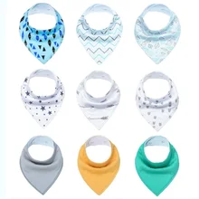 9-Pack/Lot унисекс детские нагрудники регулируемые Snops абсорбент хлопковые нагрудники для Droaling прорезывания зубов новорожденный младенец подарочный набор