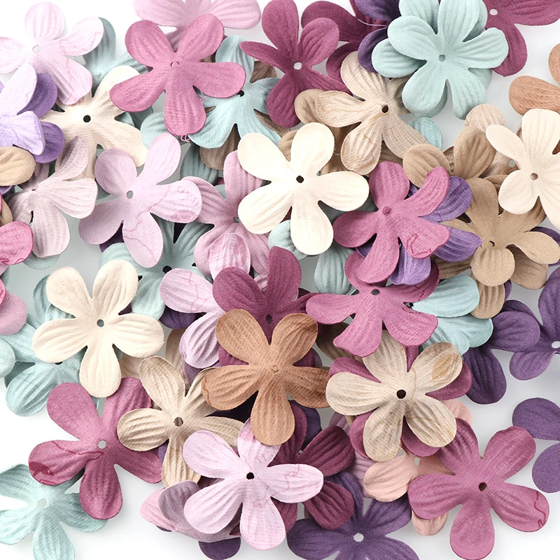 30Pcs Small Artificial Flowers Head Exquisite Handmade Wedding Floral Decoration