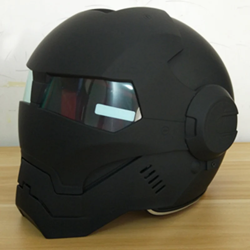 Image Masei 610 ABS Matte Black Mens womens IRONMAN Iron Man helmet motorcycle helmet half helmet open face helmet casque motocross