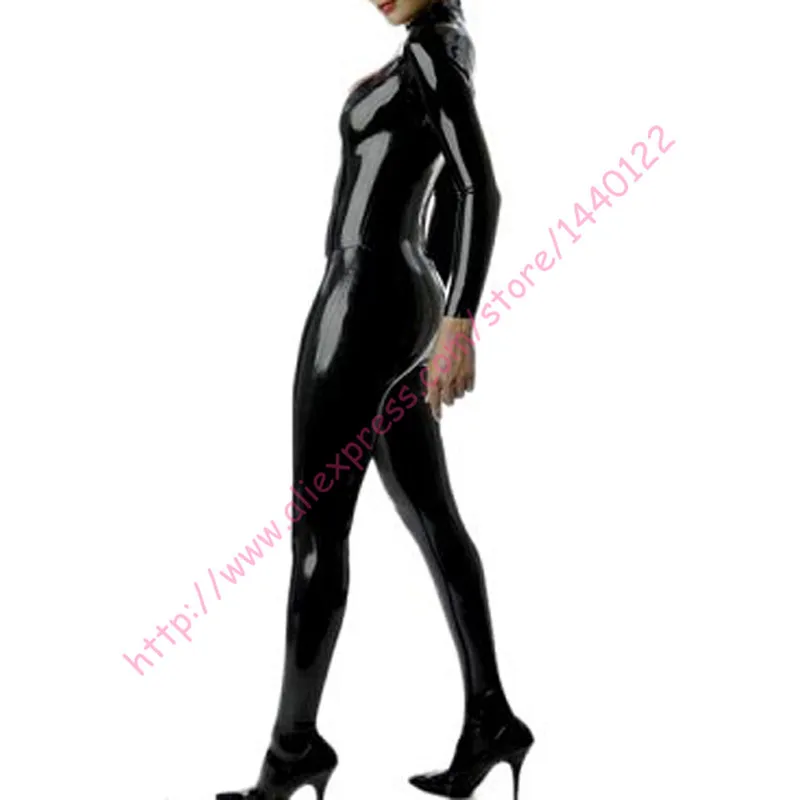 Для женщин оригинальный дизайн пикантные черные латекс купальник Клубная одежда для Для женщин большие размеры комбинезон настроить