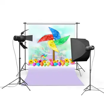

2017 new spring easter photography backdrops eggs chiken new born baby children photographic background Easter Day P0363