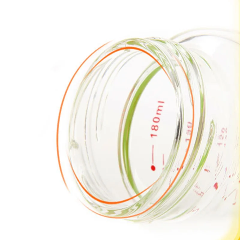 Neonatal Glass Bottle Wide Mouth Glass Bottle With Dust Cover Infant Anti-flatulence Baby Bottle Size180ml/240ml/300ml Daibing