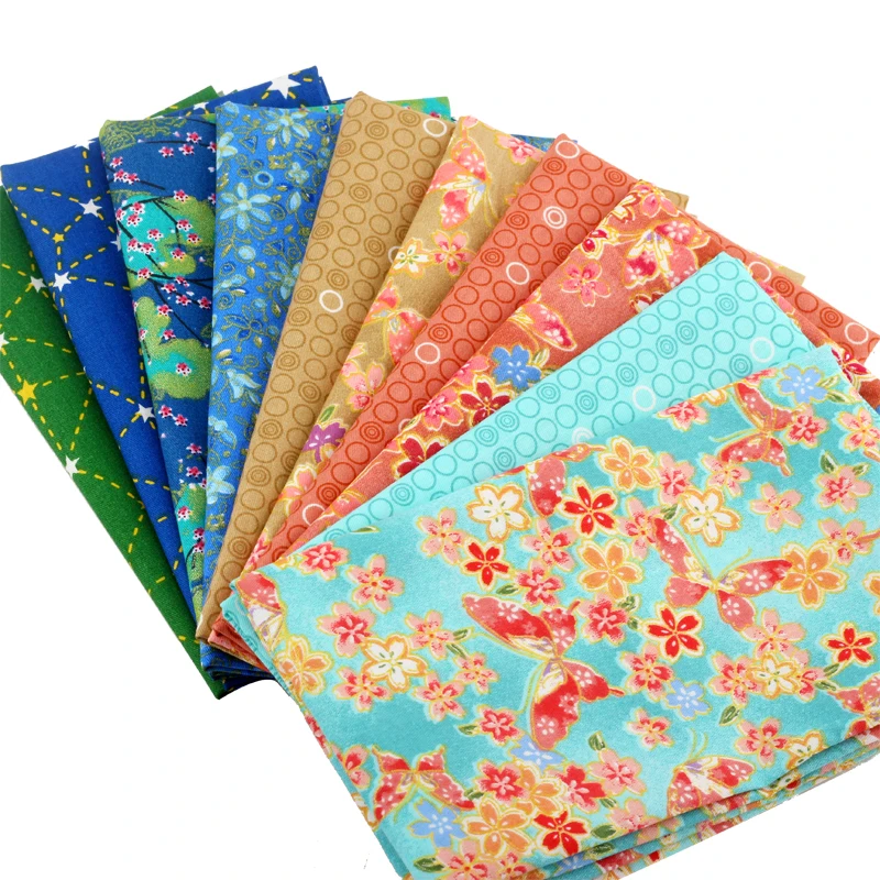 Japanese Style Patchwork Cotton Quilting Fabric Fat Quarter Bundles