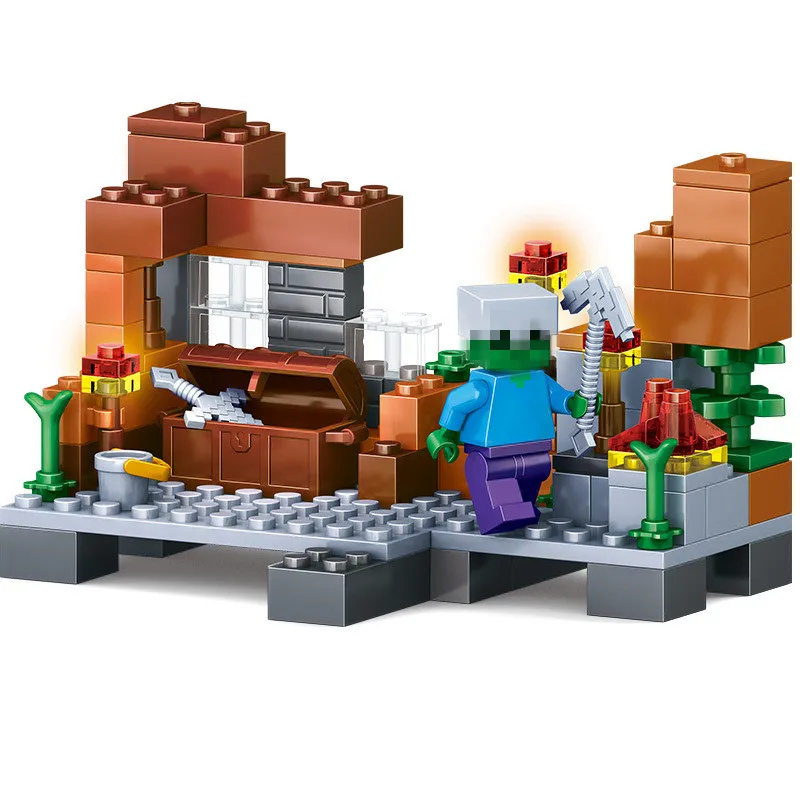 Blocks MY WORLD Compatible Minecrafted Figures City Building Blocks Bricks Set Educational Enlighten Toys For Children