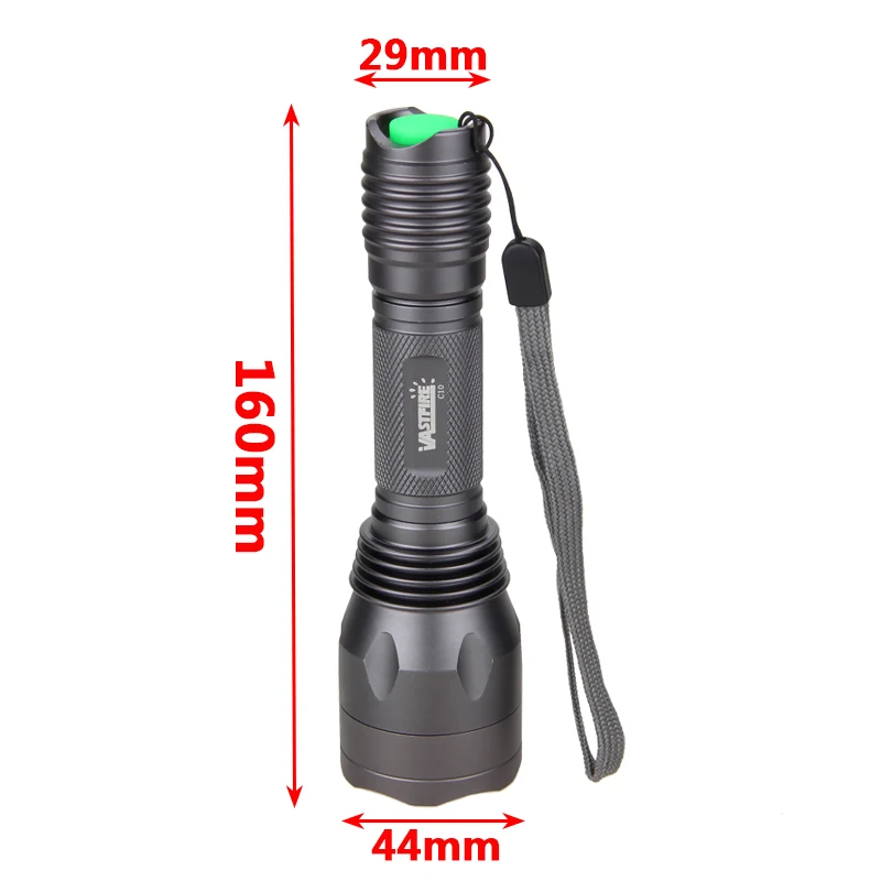 Vastfire Poderoso Tático Caça Luz q5 Verde - Vermelho Airsoft Linternas Scout Arma Ultra Brilhante Lanterna 10000lm 12 Cheap Luzes de armas