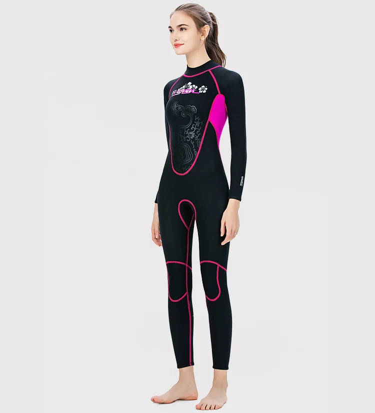 SLINX полностью напечатанный гидрокостюм с длинным рукавом 3 мм неопреновое оборудование для ныряний костюм для женщин Плавание Серфинг для подводного плавания для подводной охоты