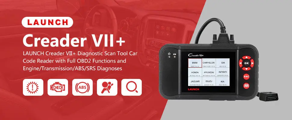 Launch Creader VII+ VII plus Creader CRP123 диагностический инструмент OBD2 сканер OBDII дизельные инструменты автоматический считыватель кодов ABS launch сканер