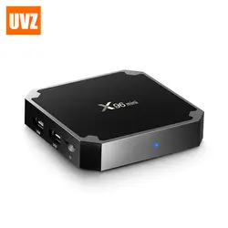 ТВ-бокс UVZ X96mini Android 7,1 Smart tv BOX 2 Гб 16 Гб Amlogic S905W четырехъядерный 2,4 ГГц wi-fi-приемник для ТВ-приставка медиаплеер